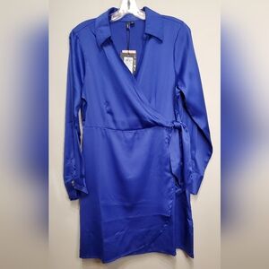 135. NWT - ONLY Elegant Blue "Wrap" Dress